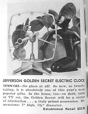 1956 Jefferson Clock Catalog Entry