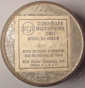 RCA UZ-4083-B Microphone Element Container