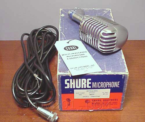 Shure 55S Microphone with Box, Tag, and Cord