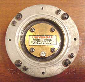 Universal "G" Microphone Element-Rear View
