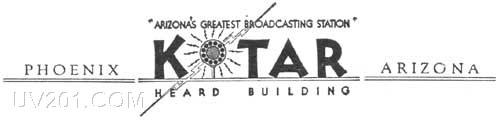 KTAR QSL Card (620 kHz, 1 KW), Phoenix, AZ, 1935