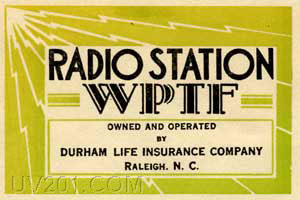 WPTF Letterhead (680 kHz, 10 KW), Raleigh, NC, 1934