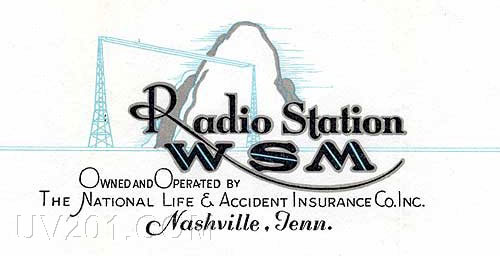 WSM Letterhead "We Shield Millions" (650 kHz, 5 KW), Nashville, TN, 1931