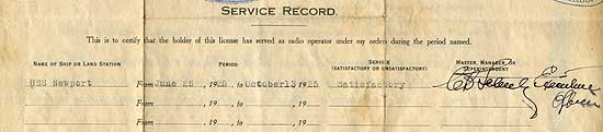 Service Record-1925