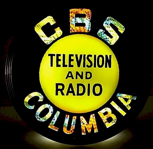 CBS Television Sign Lit