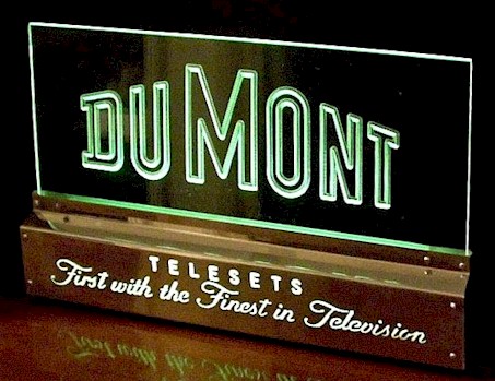 DuMont Television Sign Lit