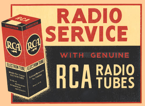RCA Tubes Decal-Late 1940's