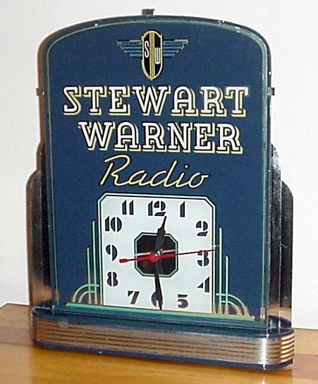 Stewart-Warner Advertising Clock