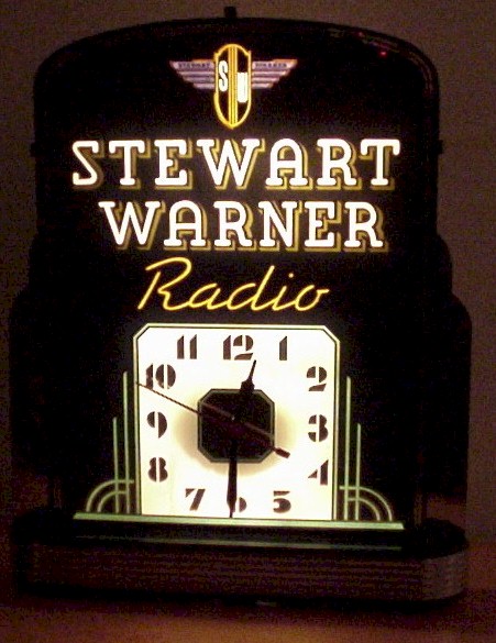 Stewart Warner Clock Illuminated