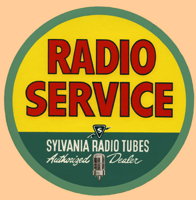 Sylvania Radio Service Decal-Late 1940's