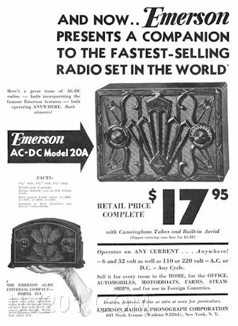 Emerson 20A Advertisement-Feb. 1933