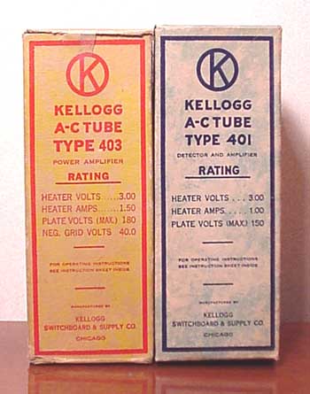 Kellogg 401 and 403 Tube Boxes