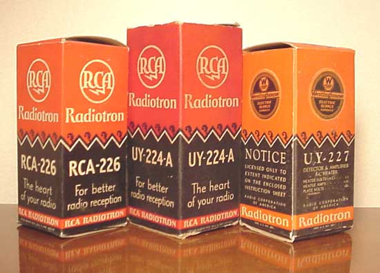 RCA 226, UY-224A, and UY-227 Boxes