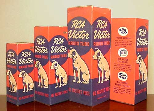RCA-Victor "Nipper" Tube Boxes